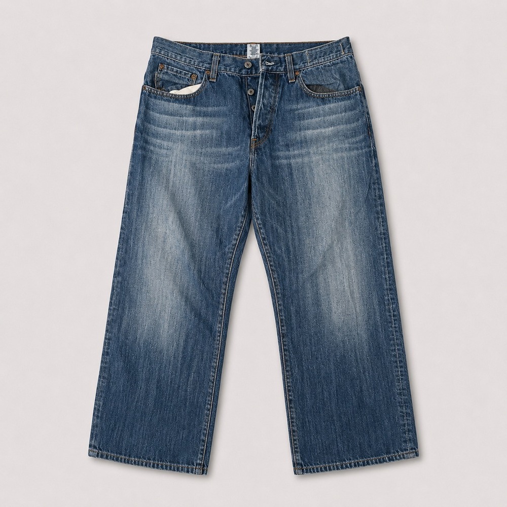 Vintage GUESS Jeans Womens 36x32 Bootcut Blue Denim Jeans Y2K